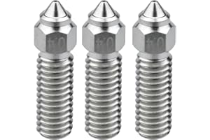 POLISI3D 3PCs Upgrade überzogene verschleißfeste Messing Düse Pack 0.4mm Super Glatt Kompatibel mit Creality K1, K1 Max 3D Drucker Zubehör