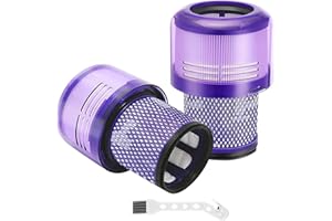 Laukowind 2 Stück Filters für Dyson V11 Absolute Torque Drive Animal, V15 Detect, SV14, SV22 Vacuum Cleaner, Washable Replacement Filter Accessories für Dyson Battery Vacuum Cleaner # DY970013-02