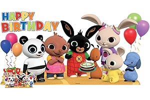 STAR CUTOUTS SC4117 Bing Birthday Party Large Group Cardboard Cutout with Sula, Flop and Friends: Great for parties, decorations, and gifts