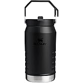 Stanley 1913 Iceflow Flip Straw 2.0 Jug 1.9L - Black | 20 Hours Cold - 4 Days Ice Cream - Leak Proof - Stainless Steel Water
