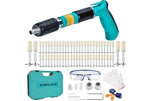MTCHAVNO Manuale Pistola Sparachiodi con 220 Chiodi Tondi, Spara Chiodi per Cemento e Ferro, Portatile Nail Gun, Pistola Chiodi In Acciaio Regolabile a 5 Velocità, Sparachiodi per Muro