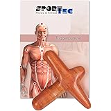 Asiatisches Massagekreuz aus Holz, einteilig, inkl. Triggerpunkt-Anleitung, Massagehilfe, Massagegerät, Faszien