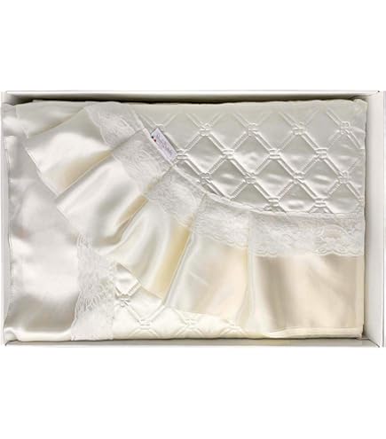 Renato Balestra Trapuntino Leggero Matrimoniale Penelope 260×260 Cm, Raso Con Inserti In Macramè, Sabbia - 2