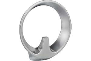 GEDOTEC ALPENSTAHL Design - Appendiabiti rotondo in acciaio cromato argento opaco - Quincy | Gancio singolo | Metallo massiccio | Gancio da parete invisibile | 1 pezzo