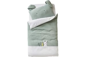 VERTBAUDET Housse de Couette bébé Menthe A l'eau Vert 100X120