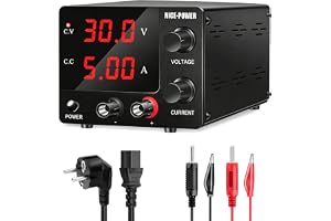 Laboratorieströmförsörjning 0–30 V 0–5 A, 3-siffrig LED-display och justeringsknapp, 30 V 5 A 15 V 10 A DC-strömförsörjning