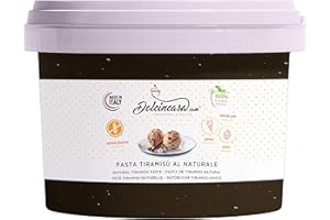 DOLCINCASA.COM Pasta Tiramisù al Naturale Senza Glutine, Prodotto per Fare il Gelato Artigianale
