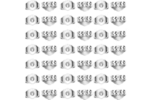 TOAOB THE ONE AND ONLY BABY TOAOB 60 pezzi Chiusure per Orecchini Farfalla Ferma Anallergici Placato Argento 925 Tappo Sicurezza per Gioielli Pesanti Gancio Orecchio 5.85 x 4.43 mm