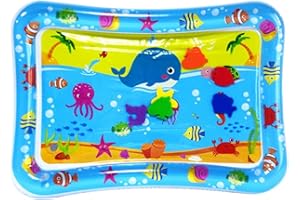BOSSETY Sensor Water Playmat, Thickened Water Sensor Play Mat for Cats, Water Sensory Playmat with Fish for Pet Play, Water Sensor Mat for Kids, Water Sensory Pad Water Play (E, 30cm*25cm*3cm)