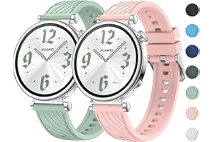 GENERIC OUTPUTBT 19mm Watch Strap for ID205L/GRV 18mm Quick Release for Garmin Venu 3S/2S/Forerunner 265S/255S Music/Vivomove 3S Silicone Sport Replacement Band for HUAWEI Watch GT 4 41mm/Fossil/Women Men