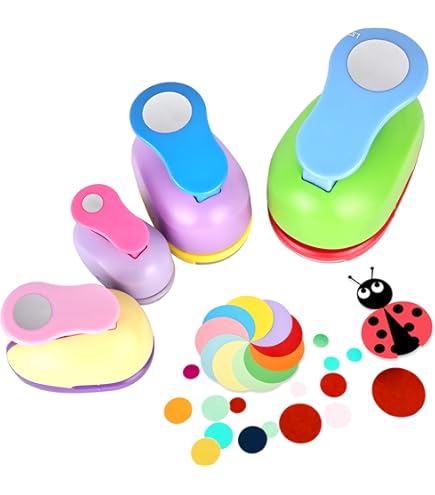 Perforatrici Per Carta Fustellatrici - 3 Pezzi Cerchi 10mm, 16mm, 25mm Per Scrapbooking - Foto 2