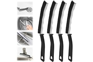 ZephyrHome 4 spazzole per la pulizia delle fessure, strumenti multifunzionali per la pulizia degli spazi con setole dure, manici lunghi per cucina, bagno, angoli, binari delle finestre e spazi stretti