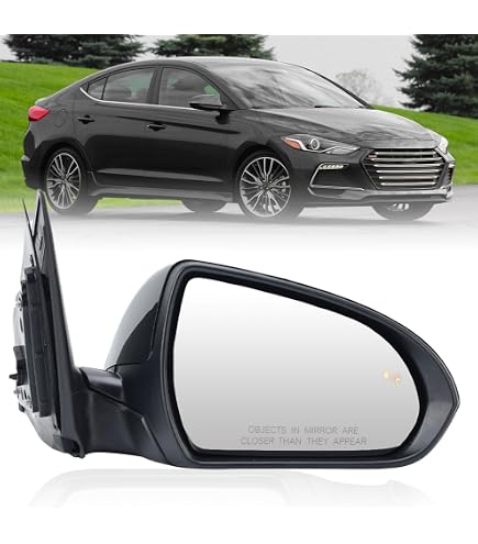 CHELANGHU 7-Pin Driver Side Mirror For Hyundai Elantra 2021-2023 - White, Power Adjust, Heated, Blind Spot Monitoring - View #7