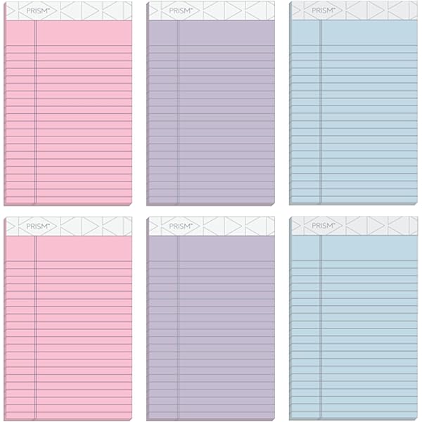 Tecmisse 8 Pack Colored Legal Pads 8.5 X 11, Colored Writing Pads