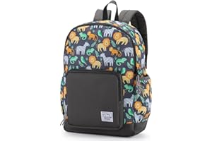 VASCHY Mochila Niña Niño, Mochila Infantil Mochila Escolar Infantil de 4-6 Años Resistente al Agua con Correa de Pecho y Etiqueta de Nombre