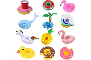 CLDURHGE Aufblasbares Getränkehalter-Set, Getränkehalter Pool, Aufblasbarer Getränkehalter Pool Getränkehalter Untersetzer, Aufblasbarer Getränkehalter Pool Aufblasbare Bierhalter Schwimmender(11Stk)