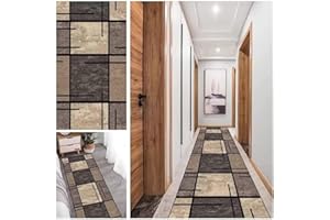 ‎BAYUE BAYUE Teppich Läufer Flur, Küchenteppich Waschbar rutschfest Läufer Flur Bunt Lange Vintage Kücheläufer Flur Teppich für Wohnzimmer Büro Schlafzimmer Esszimmer Korridor 60 x 200 cm