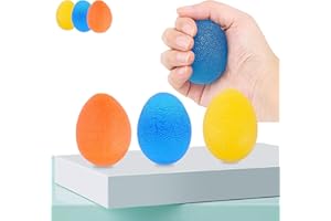 BAOWUABJ Grip Strengtheners Set - 3 Pcs Gel Hand Balls for Hand Therapy, Finger & Wrist Exercise, Arthritis Relief & Stress Reduction - Blue, Yellow & Orange (3 colors egg)