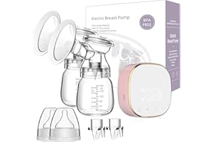 TOVVILD Doppel Elektrische Milchpumpe - 3 Modi und 9 Saugstufen, Brustpumpe Tragbare mit LED-Touchscreen, wiederaufladbareBPA-frei