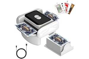 Sosisul Kartenmischmaschine Elektrische für 1–2 Decks, Geräuscharmer und Wiederaufladbarer 3000mAh, Automatischer Mischmaschine Karten Gleichmäßig & Nicht Eingeklemmt,Card Shuffler für UNO,Romme