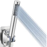 All Metal Handheld Shower Head, Voolan High Pressure Shower Heads, Chrome Handheld Shower Head with Teflon Tape, Round
