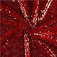 Ben Textiles Glitz Sequin & Mesh Red Fabric by The Yard