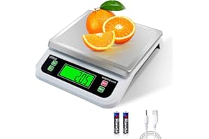 YBVXYV kitchen scales 40kg Large Food Scale for Cooking Bakery Counting Weighing Scale 304 Stainless Steel Digital Scale with LCD Display Electric Baking Scales with Tare and PCS Function and 6 Units