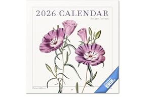 Grupo Erik Wall Calendar 2026 - Flowers Botanical Calendar 2026 | Square 30 x 30 cm - 12 x 12 inches Wall Planner, Family Planner Month To View | Botanical Gifts For Friends