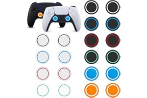 ANEI 20 unidades PS5 Accesorios Tapas de Silicona para Controladores, Tapa Joystick Switch Xbox One Series X/S PS4 PS5 Accesorios, Protección para Controladores PS5 Negro y Blanco, Accesorios para