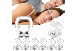 7STARLAKE 6PCS Pince à Nez Anti Ronflement Anti Ronflement Dilatateur Nasal, Pince Nez Anti Ronflement Silicone Dispositifs Anti-Ronflement, Efficace Anti Ronflement Améliore Respiration