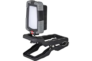 Brennenstuhl klemmbarer LED Arbeitsstrahler CL 1050 MA (10W, 950lm, IP65, Akku LED Arbeitsleuchte mit Neigungswinkel, USB, Powerbank, Engineered in Germany)