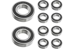 HUAREW cuscinetti a sfera 6901 2RS in acciaio cuscinetto 12 mm x 24 mm x 6 mm, cuscinetti a sfera a doppia schermatura (10 Pcs)