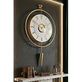 MetaQuartz Aksesuar GOLD-Beyaz - Masippi Kristal 12-24h - (PİLLİ LED) -Metal Ledli Duvar Saati GoldKristalSeri 50 x 90