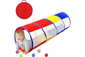 Kids Play Tunnel for Toddlers 1-3, TIKTENT Pop Up Baby Tunnel Crawling Toys with 2 Mesh Sides for Infant Children or Dog, 6 Foot Indoor Outdoor Toddler Toys for 1 2 3 Year Old Girl Boy Birthday Gift