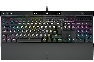 CORSAIR K70 RGB PRO Mechanical Wired Gaming Keyboard – Cherry MX Red Linear Switches, SOCD, PBT Double-Shot Keycaps, 8000Hz Hyper-Polling, NKRO, Anti-Ghosting, Tournament Switch, QWERTY UK – Black
