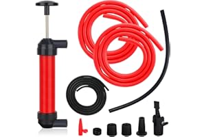 ZDNT Manual Syphon Pump Kit,Hand Water Pump,Fuel Transfer Pump,Oil Extractor Pump,Siphon Pump,Manual Hand Pump,Transfer Pump with 3 Hoses for Gasoline,Oil,Air and Other Fluids,Air Pump Attachments