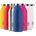 24BOTTLES Clima Bottle – 850 ml Stainless Steel Thermal Bottle, 100% Airtight Thermos Bottle (12h Hot 24h Cold) Italian Design, Ecological Thermal Bottles, Deep Blue Water Bottle