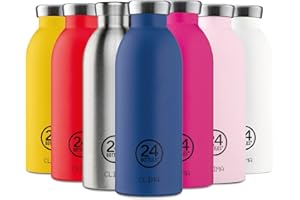 24Bottles Clima Bottle - Borraccia Termica 850 ml Acciaio Inox, Bottiglia Termica Thermos 100% Ermetico (12h Hot 24h Cold) dal Design Italiano, Borracce Termiche Ecologiche, Water Bottle Moss Green