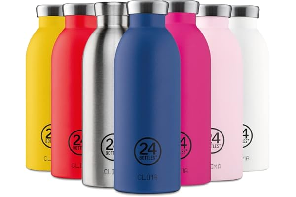 24BOTTLES Clima Bottle - Gourde Isotherme 330ml/500ml/850ml, Reutilisable 100% Hermétique (12h de Boisson Chaude, 24h de Boisson Froide), Bouteille écologique en Acier Inox