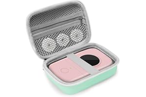 HALIYA Mini Tasche für Supvan Etikettenband, Mini Bluetooth Beschriftungsgerät Labeldrucker Label Printer Tasche Etui, Kabeltasche Organizer Klein Kabel Organizer Tasche für E10 Etikettendrucker(13*8.5*8cm)