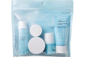 e.l.f. SKIN Jet Set Hydration Kit, Travel Friendly Hydrating Skincare Set, Face Cleanser, Balm, Moisturiser, Eye Cream and Night Cream, Vegan and Cruelty-Free
