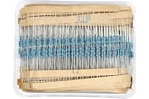 ARCELI 600PCS 30 Tipos de Resistencia Cada 20 1 / 4W Paquete de Resistencia de película metálica de precisión de Anillo de Cinco Colores de 1 / 4W