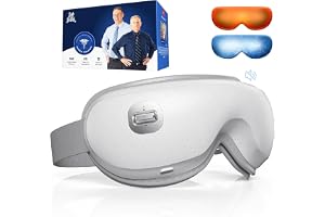 Bob and Brad Zero Pro Ultratyst Ögonmassager med Värme och Kylgelmask, Uppvärmd 3D Ögonmask för Sömn, Trötta Ögon och Avslappning, Present för Kvinnor och Män