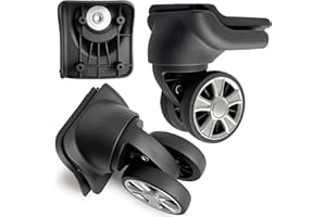 Tobeso-Nuoze 2 Stück Kofferrollen Ersatzrollen Ersatzräder für Koffer Reparatur 360°Drehbare Koffer Ersatzrollen mit 4 Befestigungslöchern L330