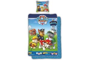 ‎PAW PATROL PAW PATROL Bettwäsche Helfer Auf Vier Pfoten Kinderbettwäsche Helden Hunde TV Serie 135 cm x 200 cm