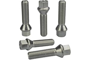 ‎HASKYY 20 Radschrauben Radbolzen M12x1,5 Schaftlänge: 28mm Kegel 60° Kegelbund SW17