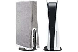 CUIFATI Housse Anti-poussière pour Console de Jeu PS5, Filet de Protection Complet avec Taille Précise et Fixation Facile, Matériau en Tissu Fourmi de qualité Supérieure, pour Console
