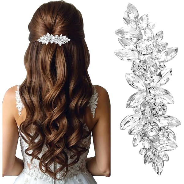 Silberne Kristall-Haarrebe Mit Strasssteinen – Hochzeits-Haarschmuck Für Bräute & Damen