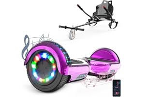 ‎VOUUK VOUUK 6,5 Zoll Hoverboard mit Sitz, Hoverboard mit Kart, Bluetooth und LED Lichter, für Kinder