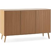 HOMN LIVING Rain Sideboard with 3 Doors, Oak Colour, 120 cm (Width) 40 cm (Depth) 76 cm (Height)